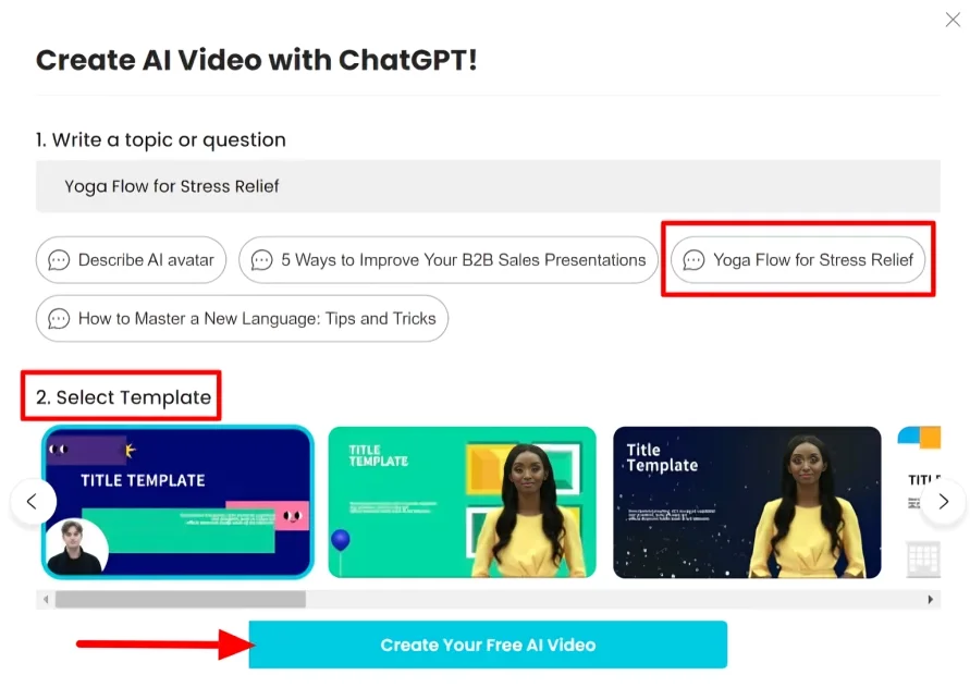 create ai video with chatgpt in deepbrain d-id alternative
