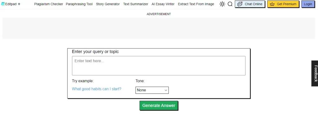 editpad - one of the best ai answer generators