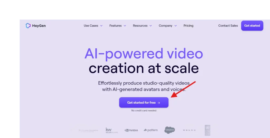 get started for free in heygen best ai video generator
