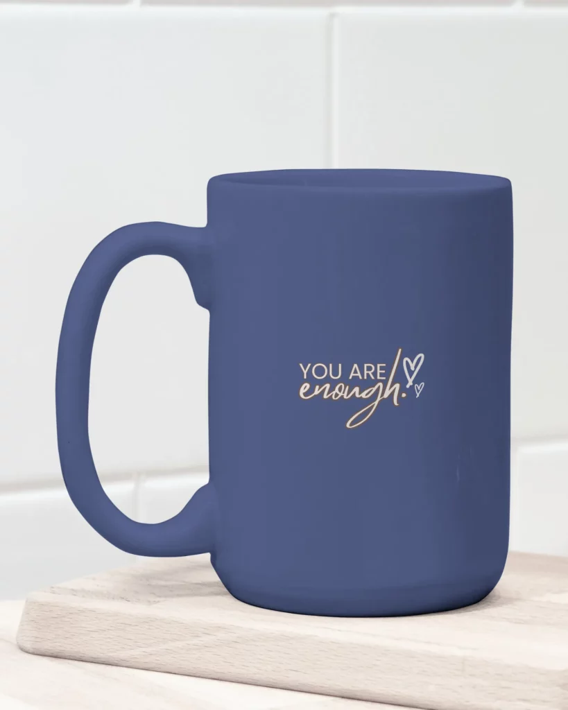 Mockup of a Customizable 11 oz Coffee Mug