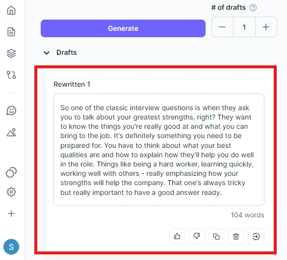 hypotenuse interview answer