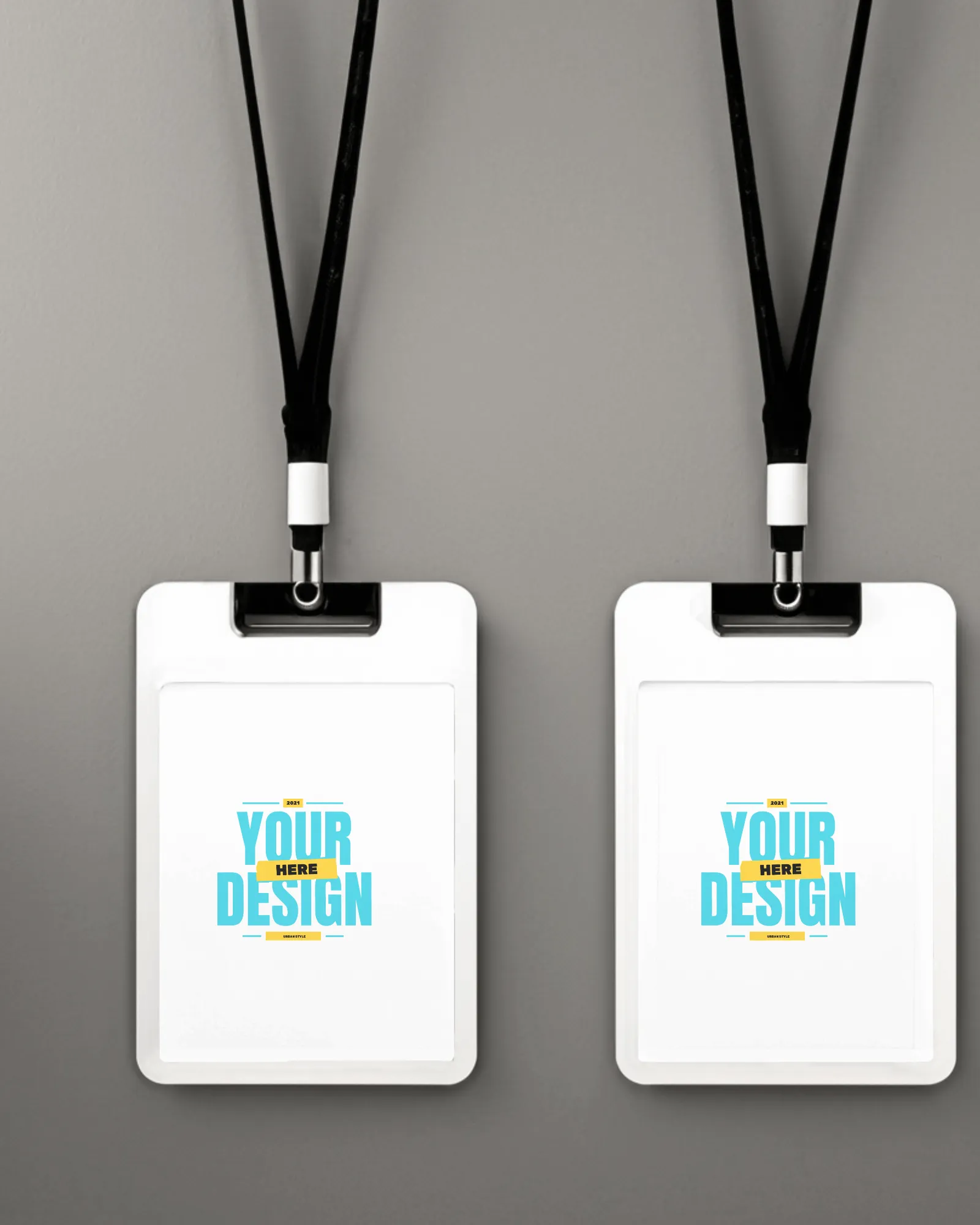 Two White id card mockup