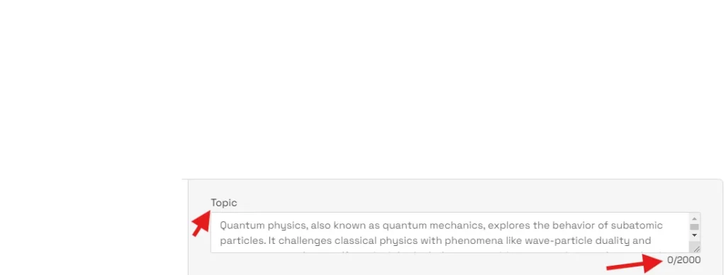 logicballs topic upto 2000 characters