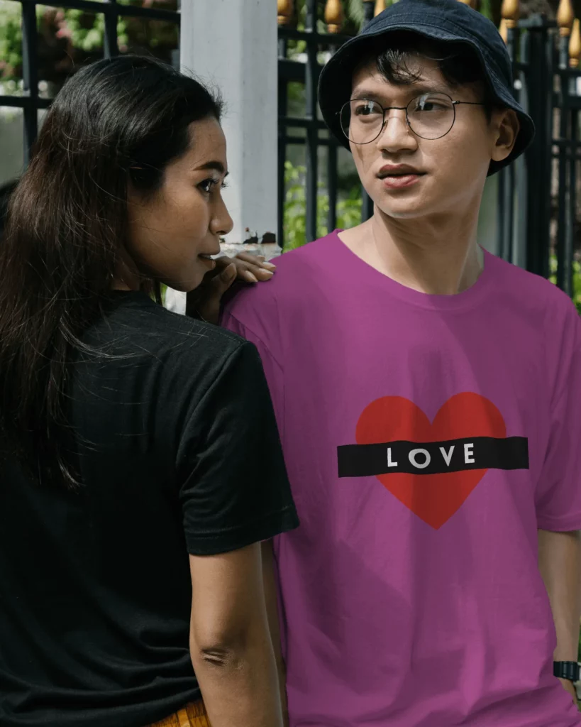 love t-shirt mockup design
