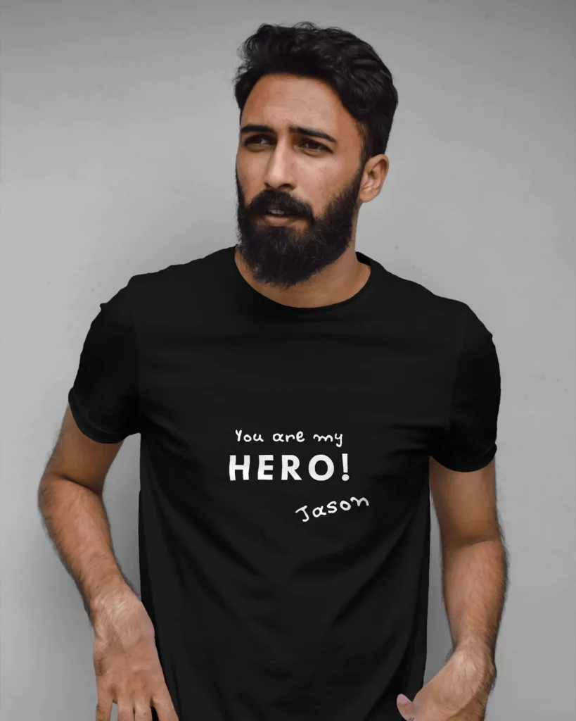 man black  t-shirt mockup design