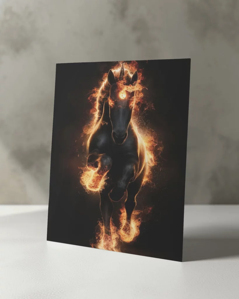 poster mockup standing on plain surface