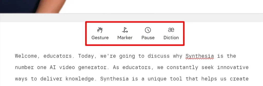 script tools in synthesia
