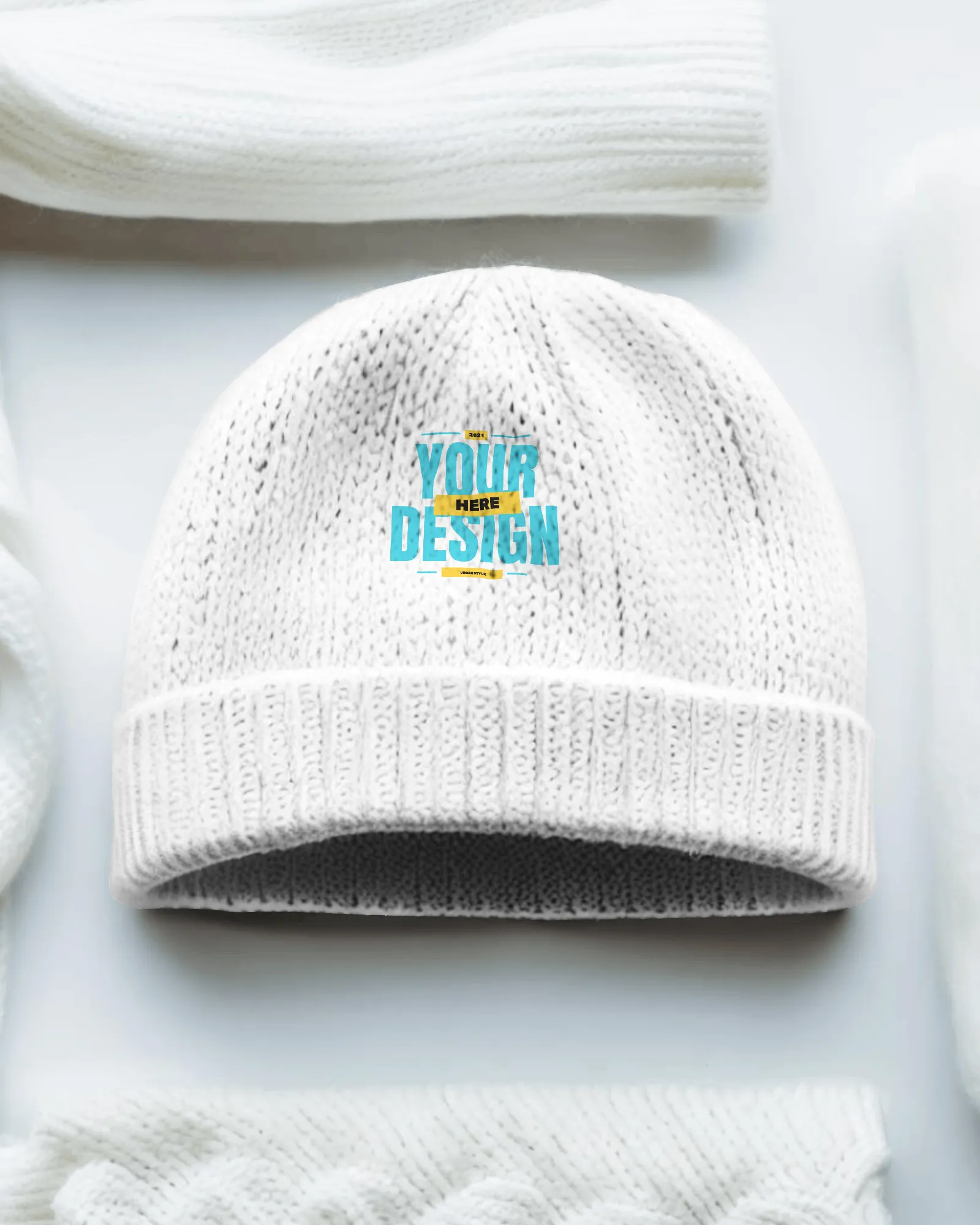 small woolen beanie mockup