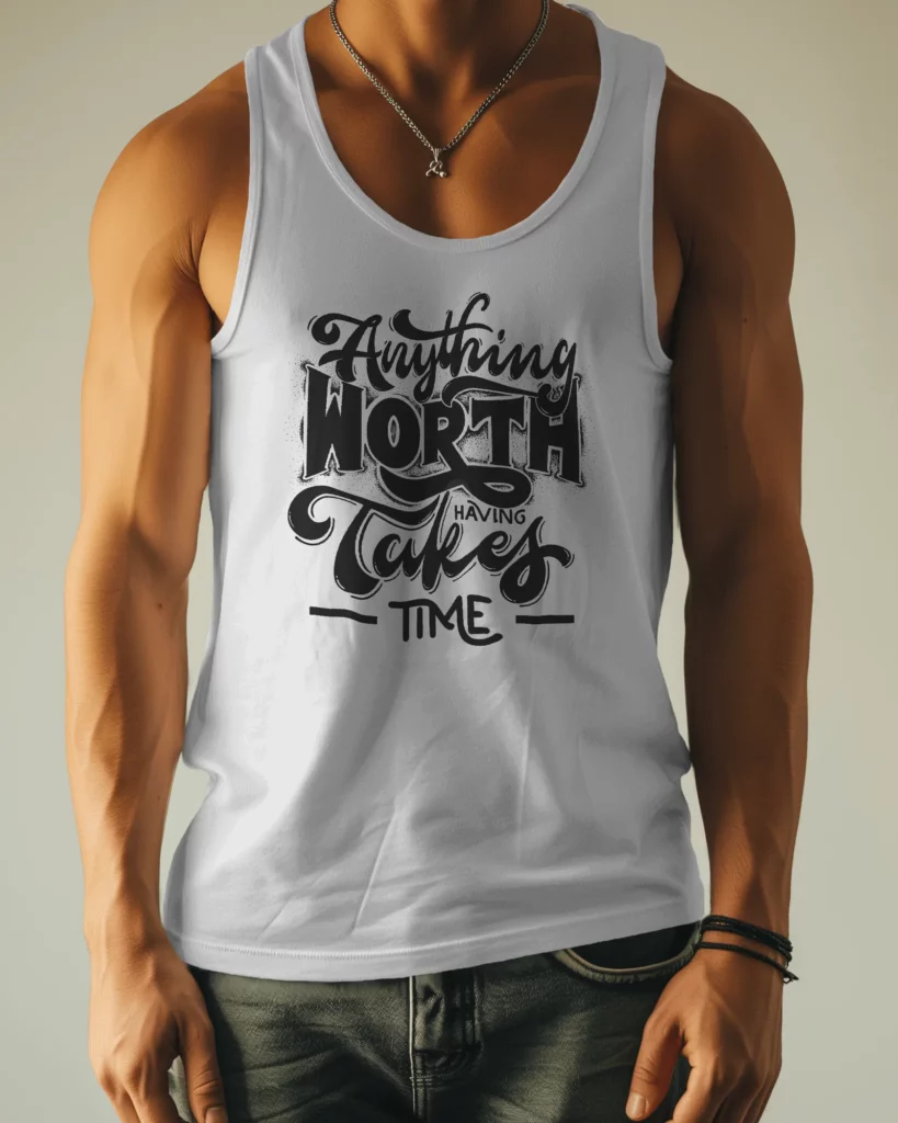 tanktop mockup on a man
