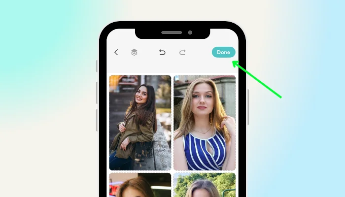 tap done - how to make a collage on facebook with iphone