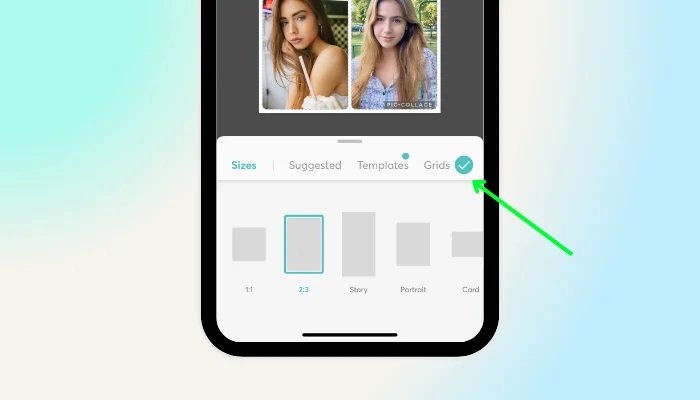 tap next - how to make a collage on facebook with iphone