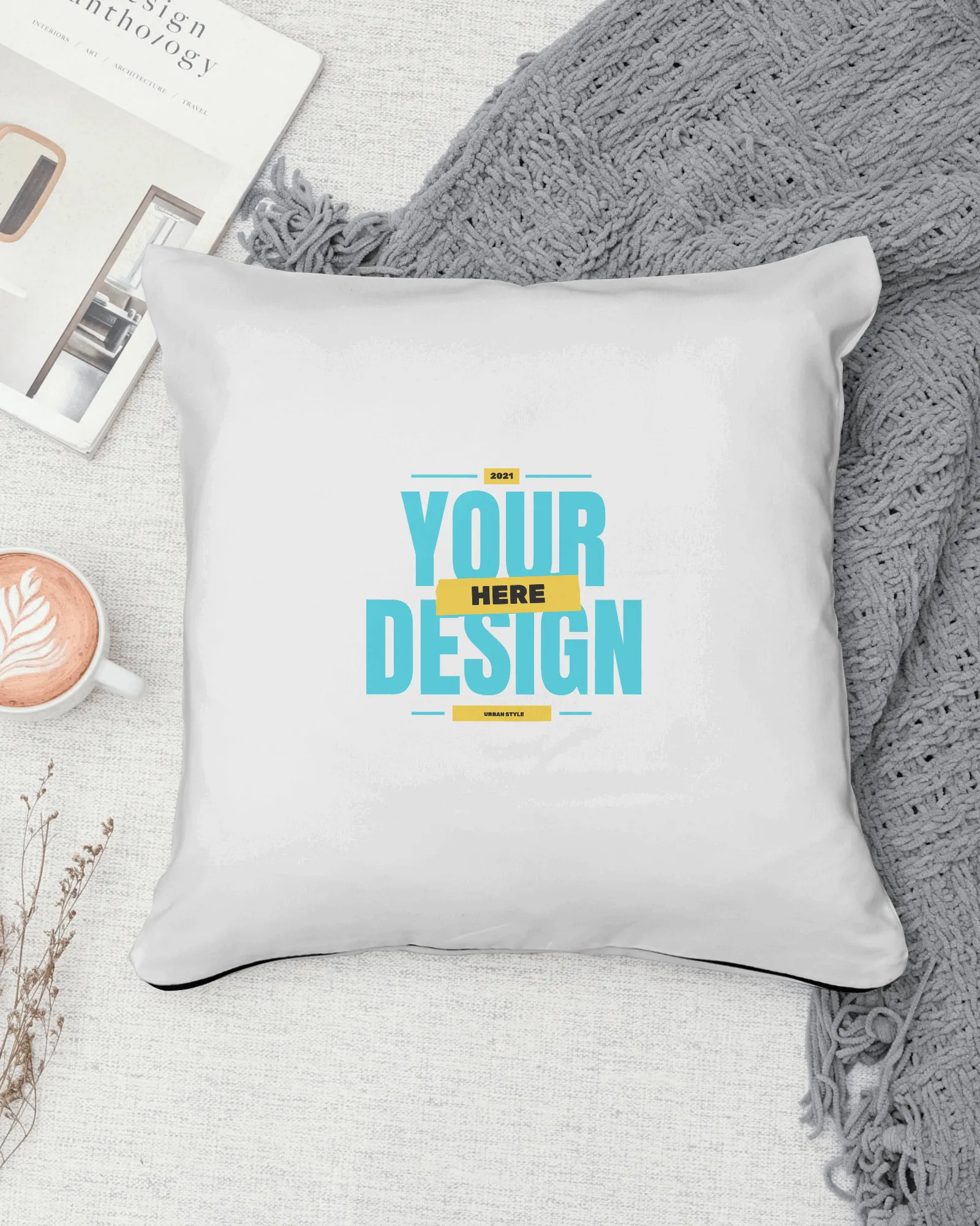 white Pillow Mockup
