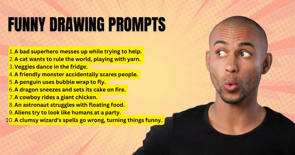 funny drawing prompts