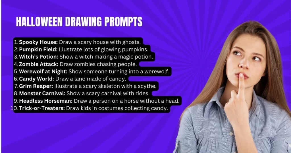 halloween drawing prompts
