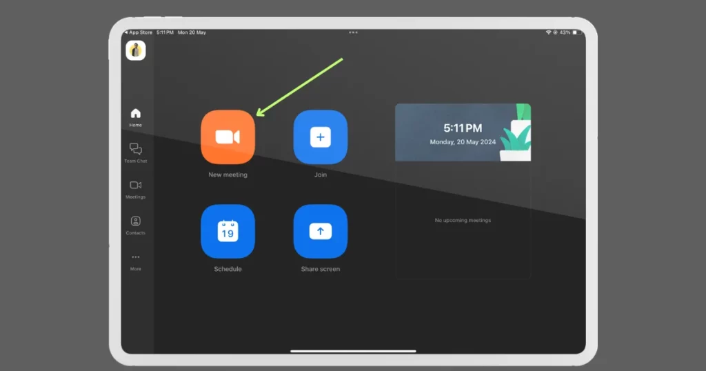 start a new meeting - how to record a zoom meeting on ipad