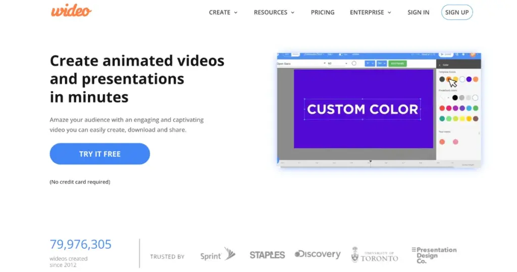 wideo similar site like canva