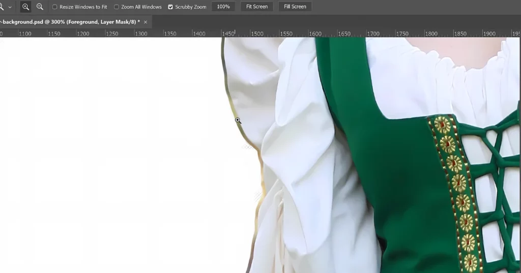 5 pixel border around the subject in photoshop