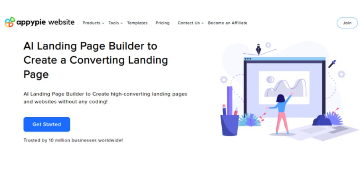 Appypie is one of the best ai landing page generator