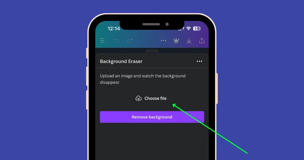 choose file in canva mobile