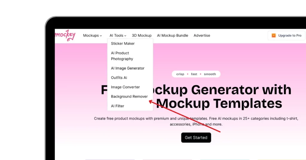 click background remover option