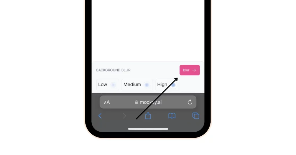 click blur botton in mockey