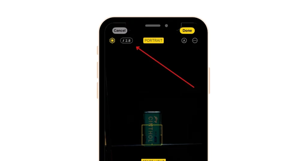 click f:number on how to blur background on iphone