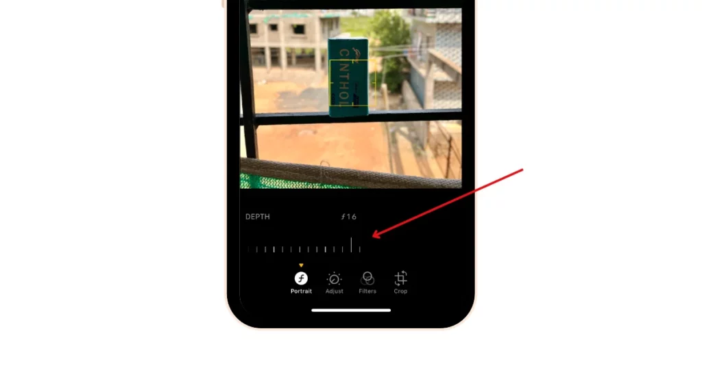 f/number customization to blur background on iphone