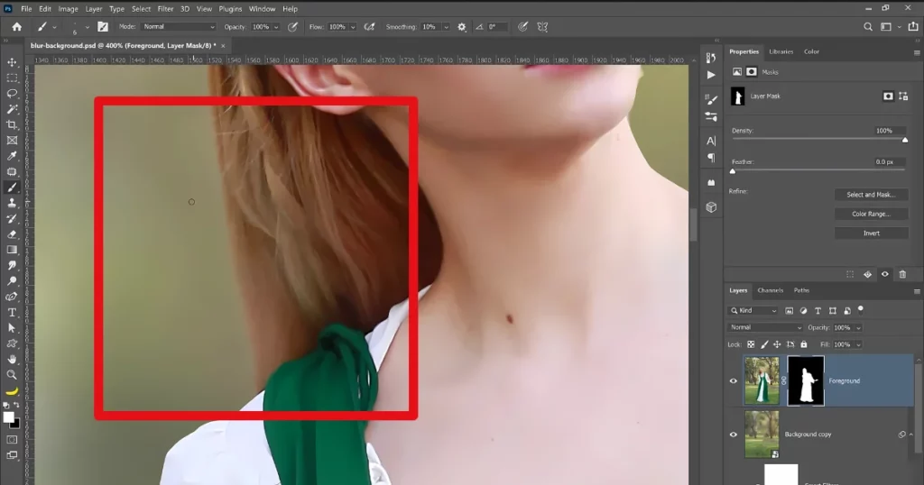 hair modification in photoshop