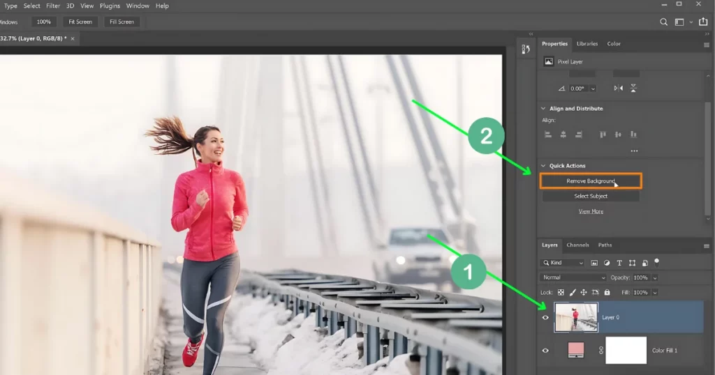 remove background in photoshop