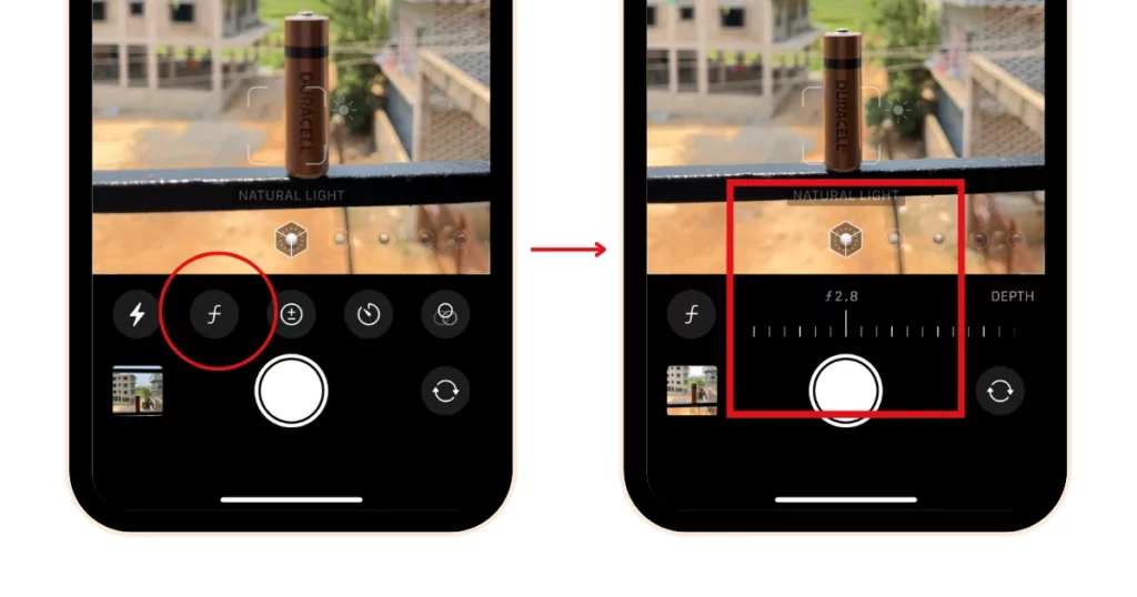 use f option on how to blur background on iphone