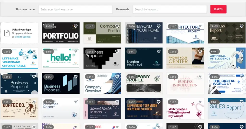 ai presentation templates in brandcrowd