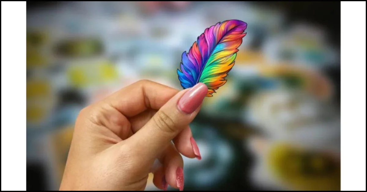 boho feather - diy sticker ideas