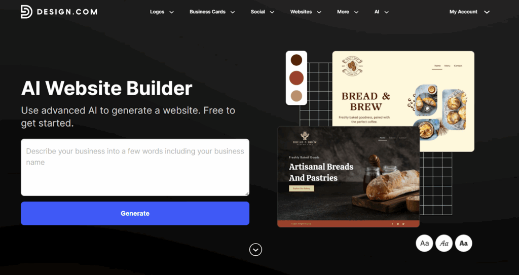 Design.com - Best AI Website Builder for High-Quality Design