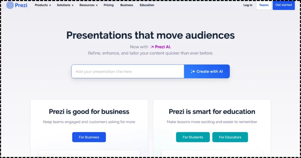 prezi - alternative to visme