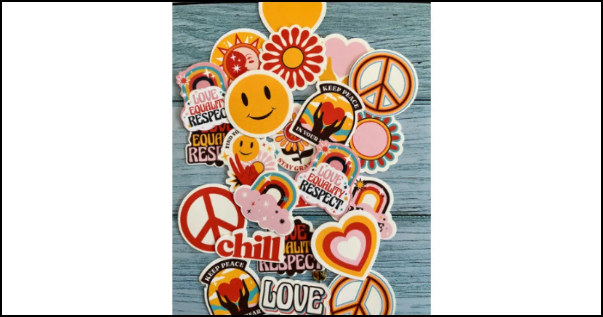 retro groovy - diy sticker ideas