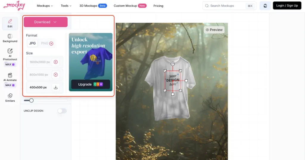 save your mockup