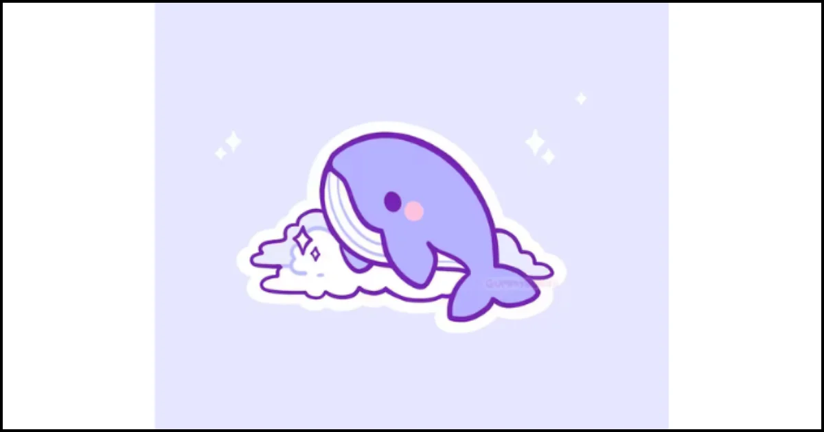 stickers with galaxy whales - cute diy sticker ideas