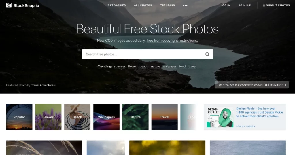 stocksnap - alternative to unsplash