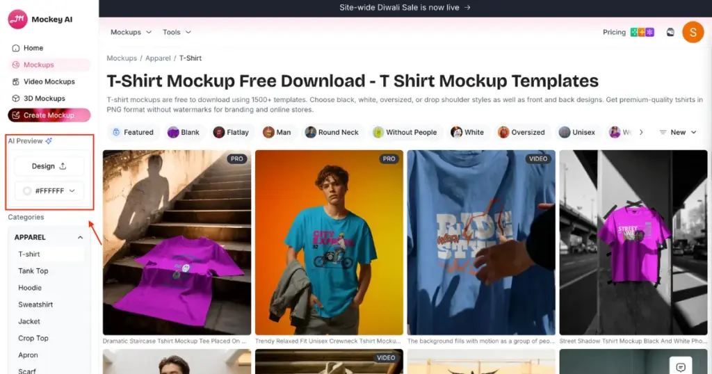 upload design under ai preview section