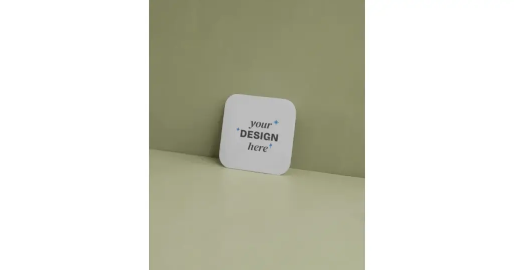 Square Business Card Mockup
