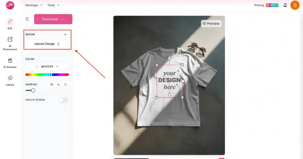 add design to the template