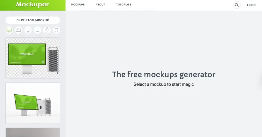 mockuper mockup website