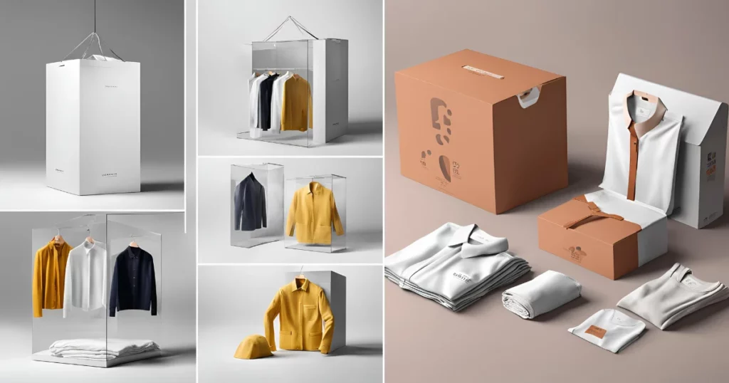 clothes packaging - types of product packaging mockups