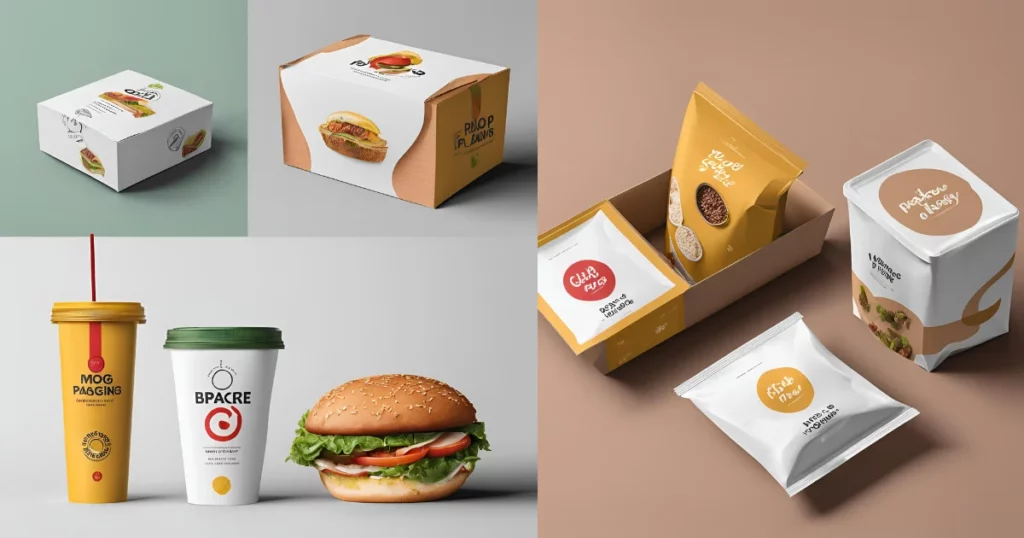food packaging - types of product packaging mockups