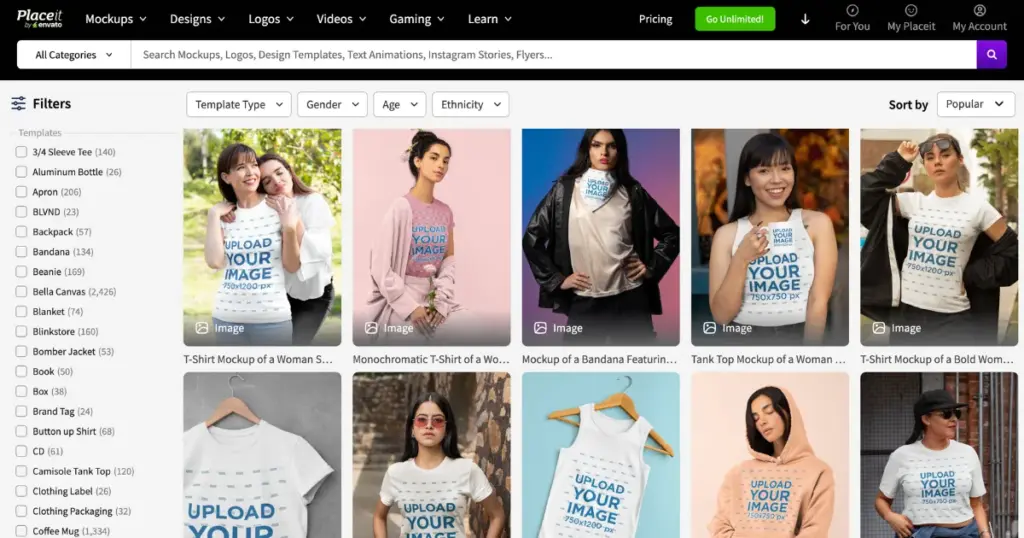 placeit best clothing mockup site