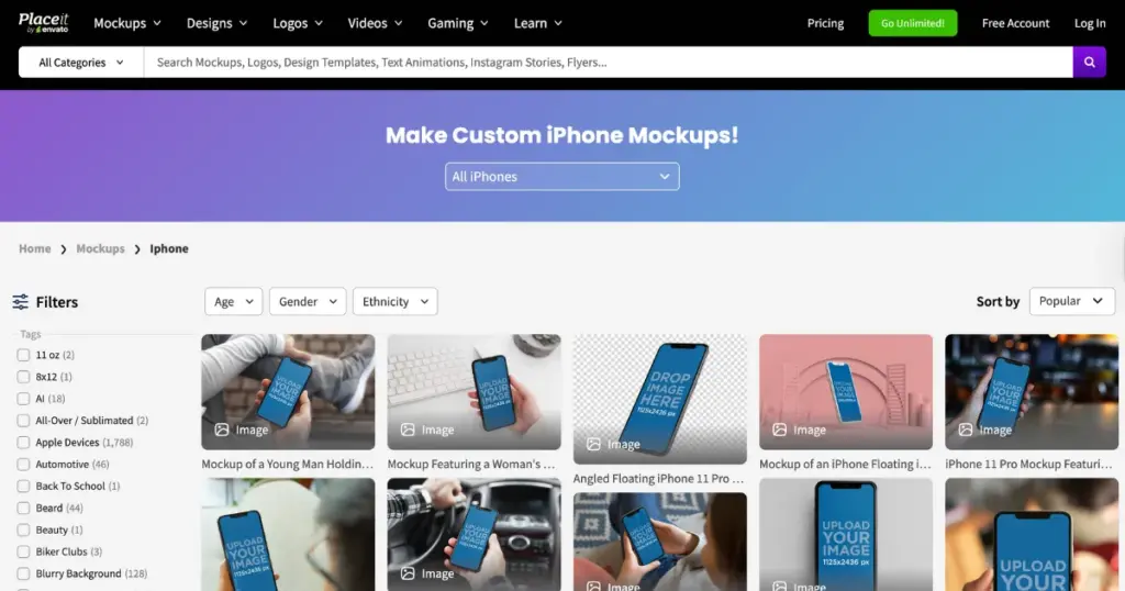 placeit iphone mockups