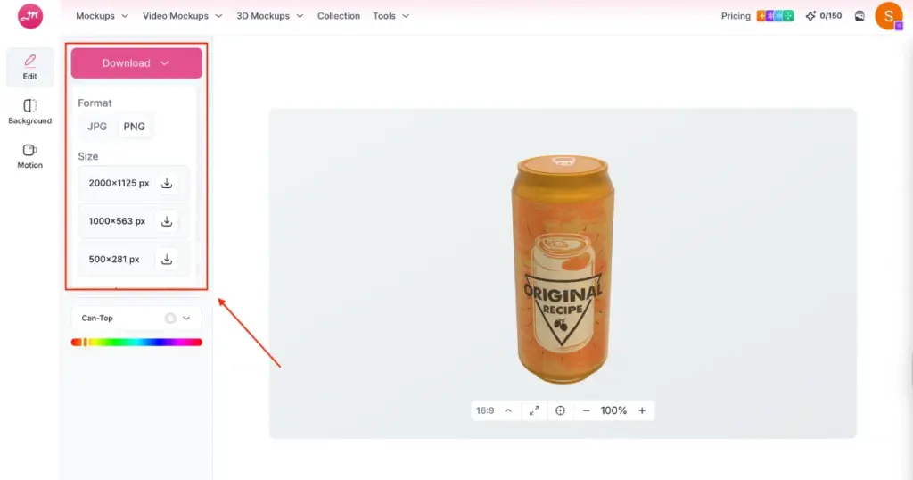 download the 3d mockup