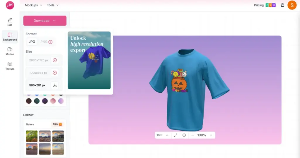 download t shirt 3d mockup in image file