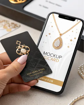 Jewelry card mockup