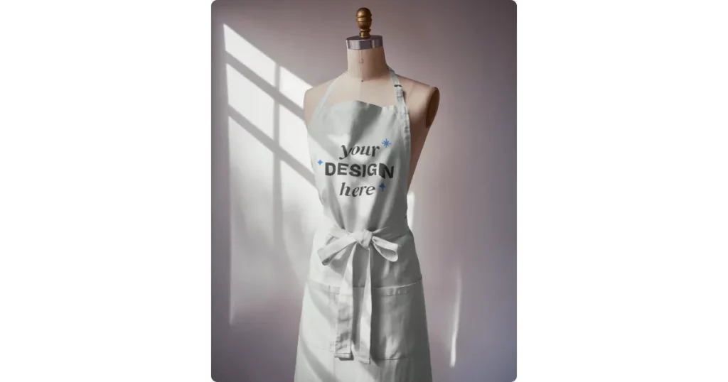 apron mockup in mockey ai